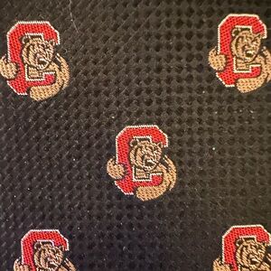 Brooks Brothers Black Tie with Cornell Red Bear Pattern